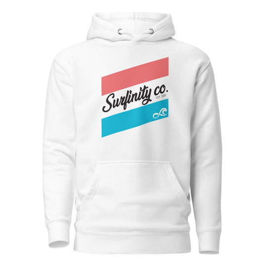 Men's Athletic Fit Surfinity Ice Cream Retro Hoodie - White